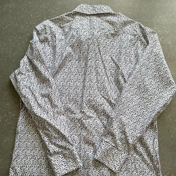 Murano Slim Fit Spred Collar Stretch Floral Mena Dress Shirt - Picture 6 of 10